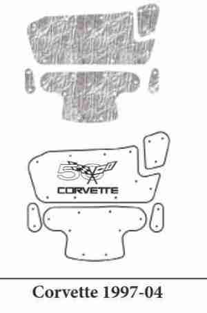 1997 2004 Chevrolet Corvette Under Hood Cover with G-116 Corvette 50th Logo