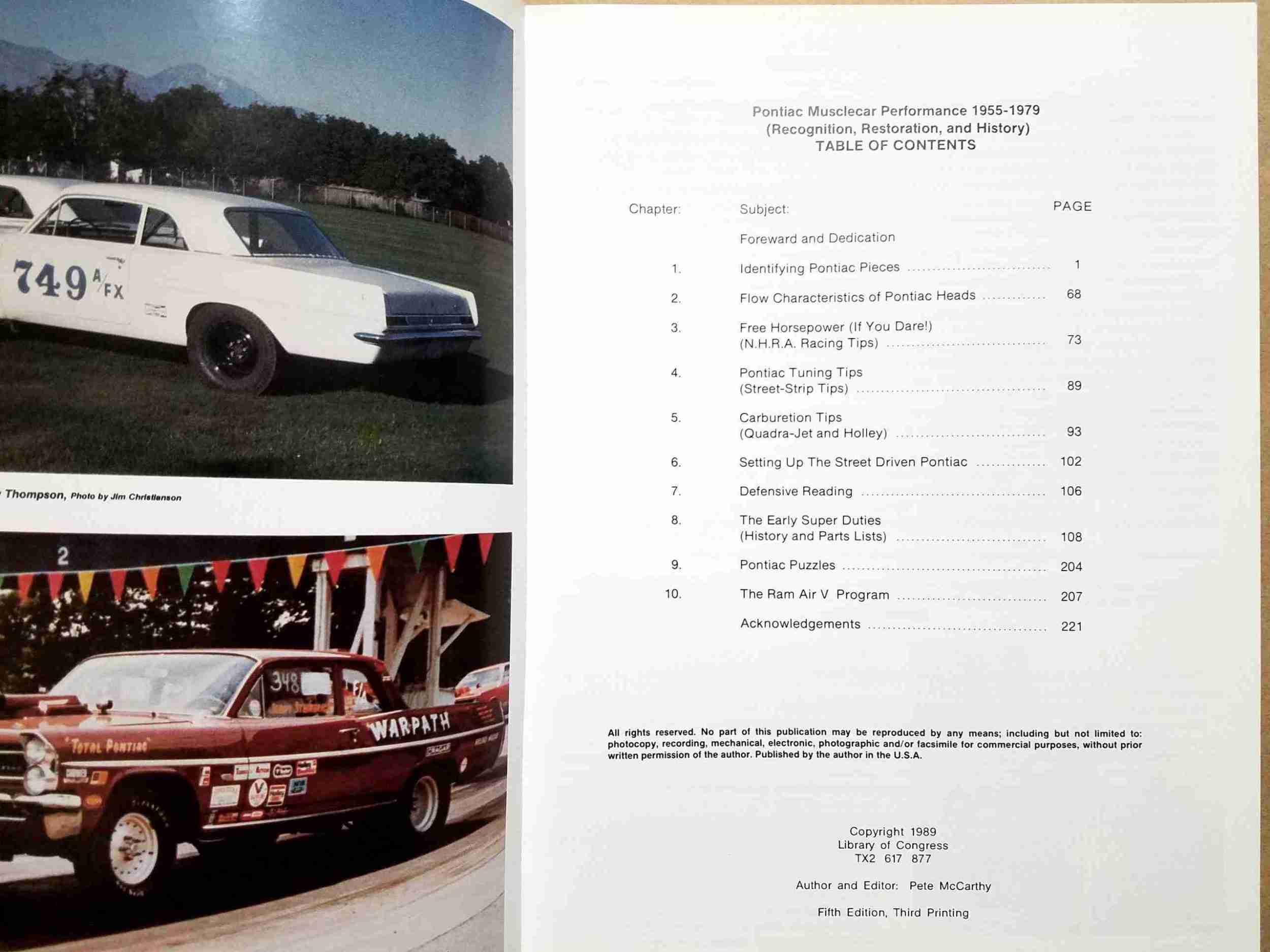 1955-79 Pete McCarthy's Pontiac Musclecar Performance Guidebook - Image 2