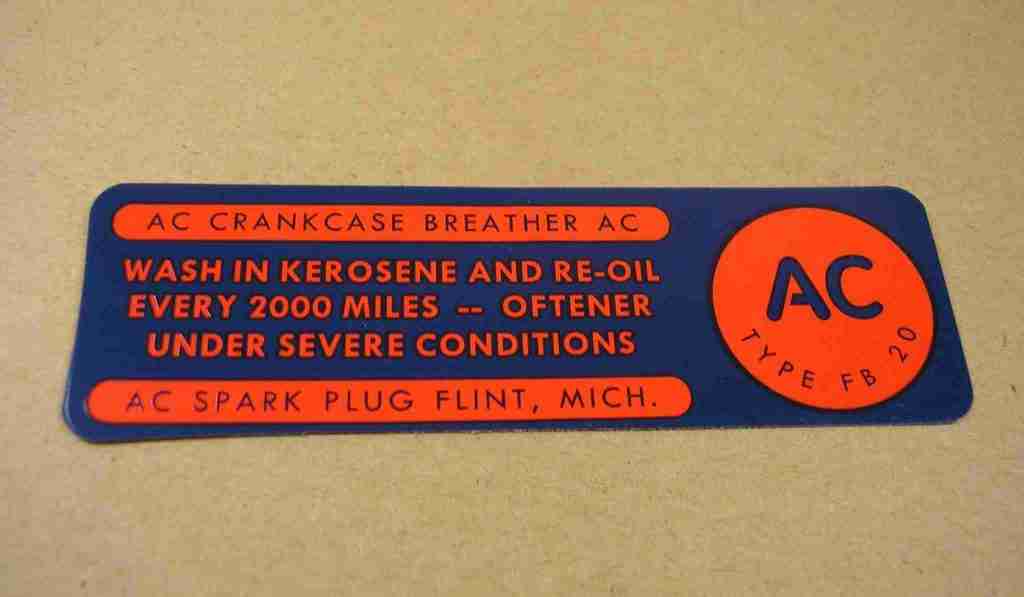 195660 Oil Filler Crankcase Breather Cap Decal, see description for