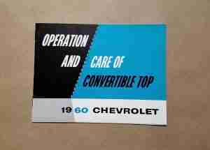 1960 Convertible Top Manual, All 1960