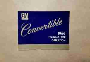 1966 Convertible Top Manual, All 1966 Models