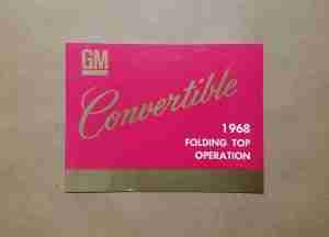 1968 Convertible Top Manual, All 1968 Models