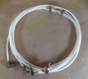 1962-70 Full Size Convertible top hose set original style, White Nylon with period correct fittings